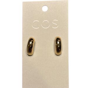 COS Half Circle Earrings Minimalist Modern Geometric Gold Silver Fashion Jewelry